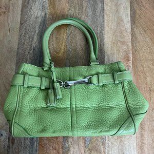 Lime Green Leather Coach Bag